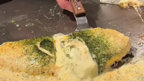Viral Food Iron Plate Cheese Egg Roll