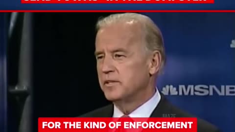 FLASHBACK: JOE BIDEN SAYS SANCTUARY CITIES SEND TOWNS "IN THE DUMPSTER"