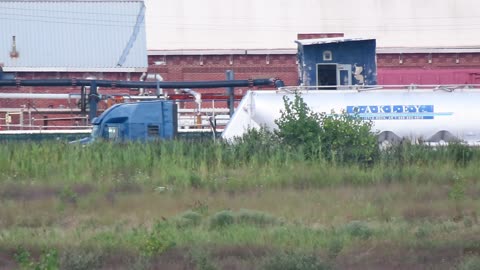 Blue Tanker Semi spotted at Morton Salt
