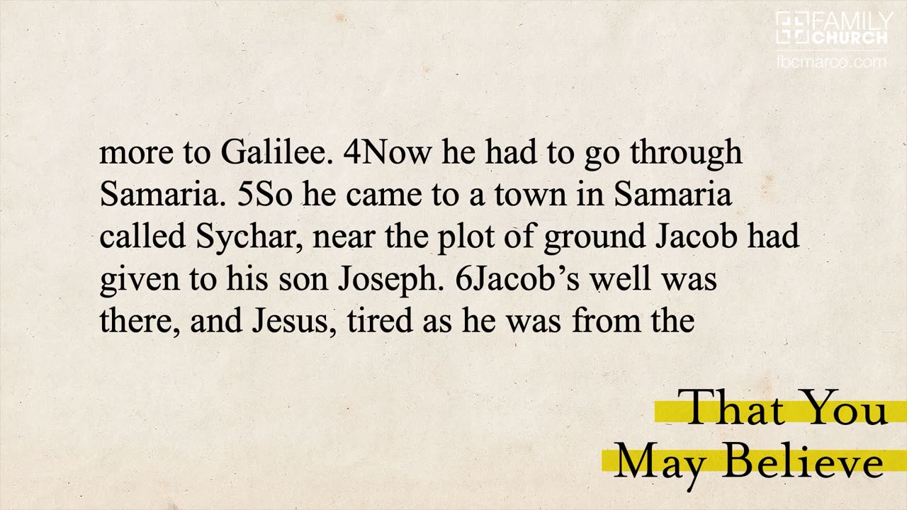 John 4:1-26 When Grace Meets Us at the Well