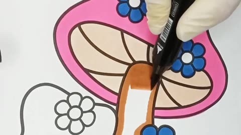 Mushrooms coloring asmr