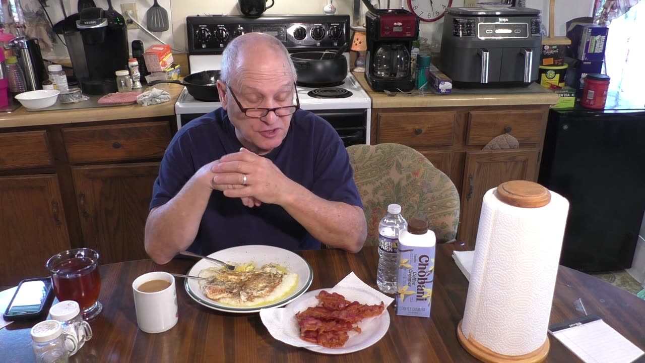 140. Sunday breakfast, after almost a month of being sick, March 30, 2025