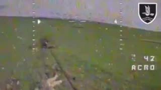 Russians On Bike Are Sent Fying When a Drone Takes Out the Front Wheel