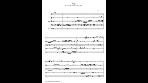J.S. Bach - Well-Tempered Clavier: Part 1 - Fugue 18 (Brass Quintet)