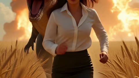 Explosions Behind. A Beast Beside. She Keeps Moving. 🚀🔥🐾✨