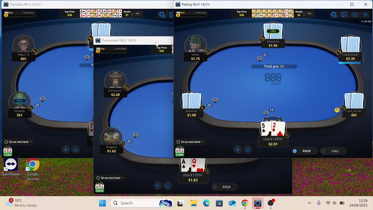 Poker 1/2c