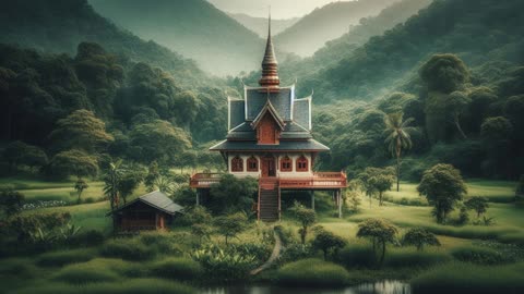 Serene Mountain Monastery | Relaxing Ambience for Sleep, Meditation and Study