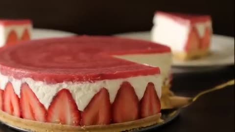 No-Bake Strawberry cheesecake Recipe | How to Make Strawberry cheesecake