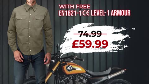 Men Throttle Kevlar Motorcycle Shirt: The Perfect Balance of Style and Protection