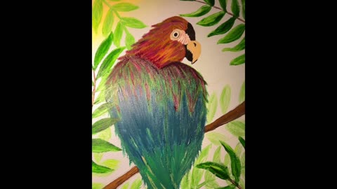 how to paint a Parrot