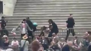 Anti-ice rioters broke through the barricades at the Capitol.