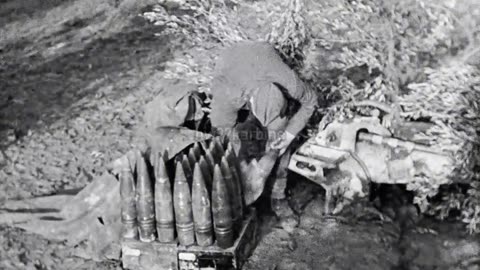 💥🎖️ WWII Italy | Concealed 10cm Schwere Kanone 18 Battery Fires in 1944 | RCF