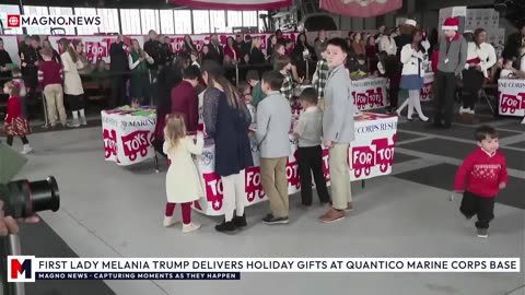 🇺🇸 First Lady Melania Trump Delivers Toys to Children of US Service Members at Quantico Base [LIVE]