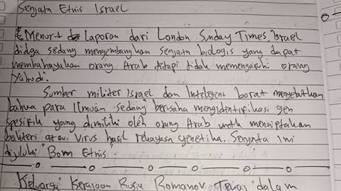 MISTERI BOM ETNIS Israel: Senjata Biologi yang Dituduh Targetkan Gen Specific?