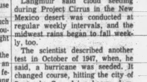 THE REAL REASON THEY WANTED TO MANIPULATE THE WEATHER.