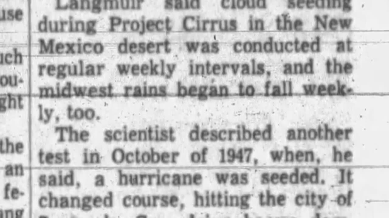THE REAL REASON THEY WANTED TO MANIPULATE THE WEATHER.