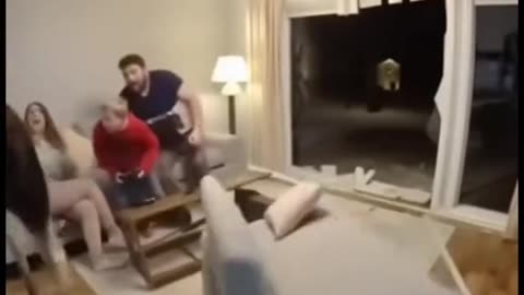 the movie bursts into the window
