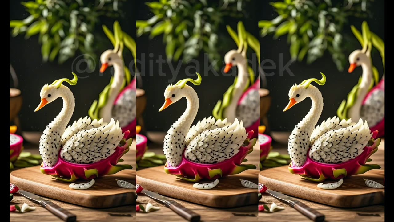 How to Make a Bird from Dragon Fruit | Creative Fruit Art