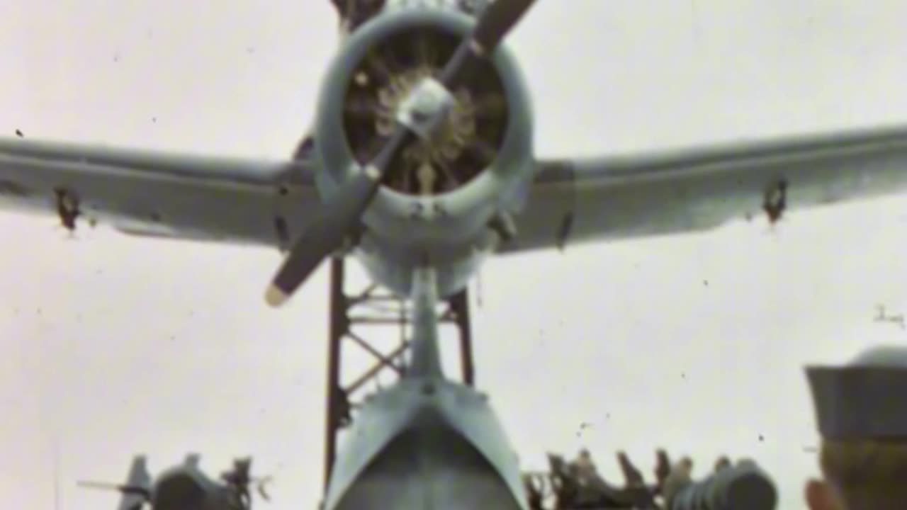 Vought OS2U Kingfisher launch and recovery operations from USS Pennsylvania (BB-38) in mid 1943