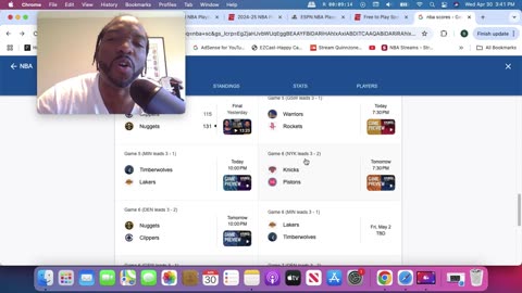 NBA playoffs game 5 picks GSW vs HOU Min vs LAL rant