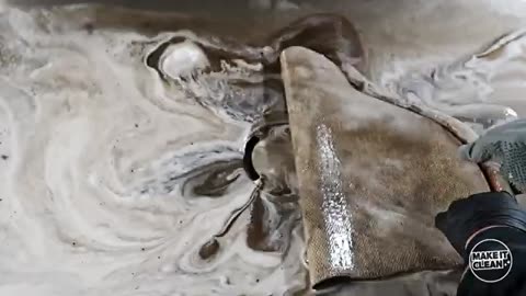 Matted Dirty Rug Revived, Pure Cleaning ASMR - Satisfying Rug Washing.