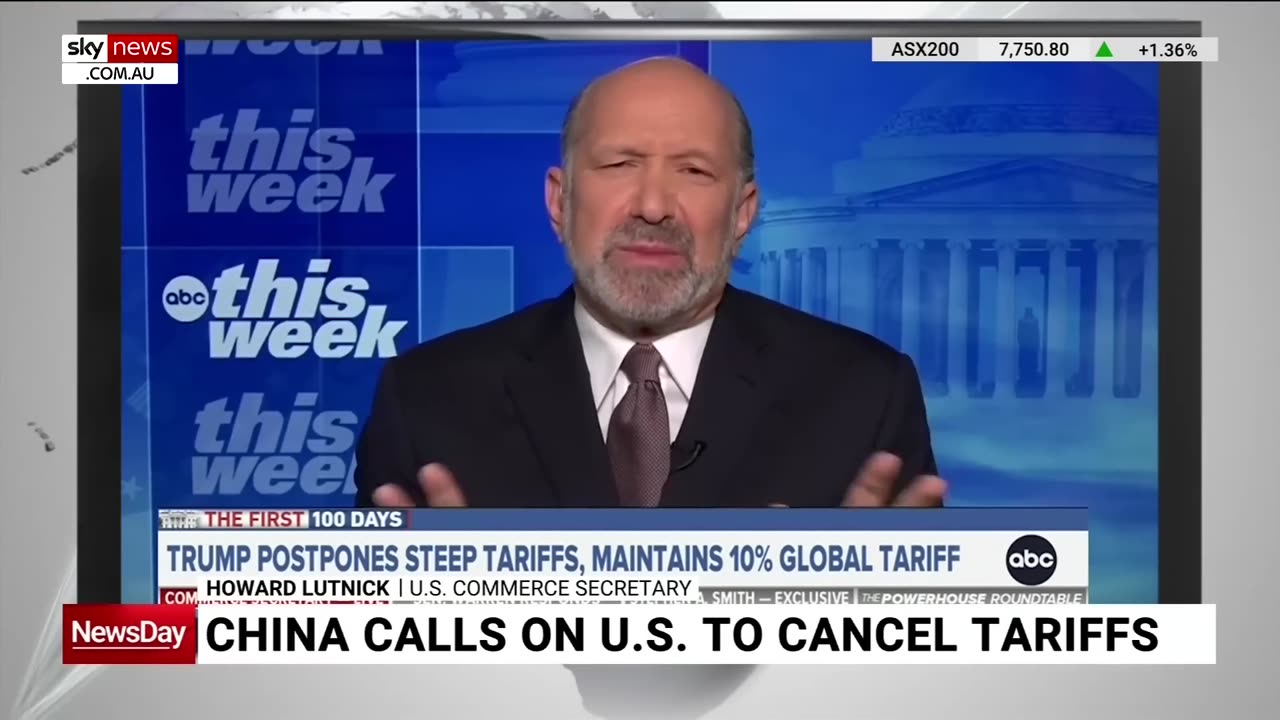 China calls on the US to cancel tariffs
