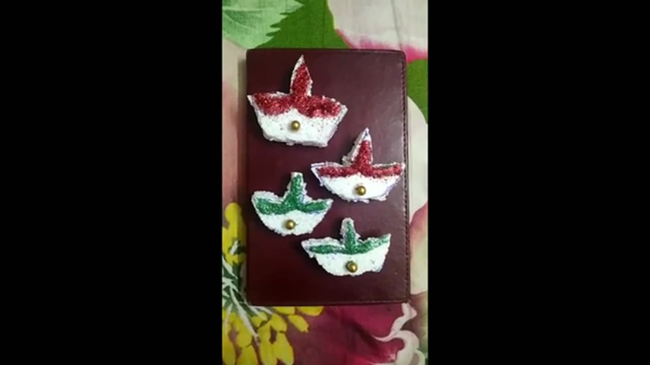 Craft work using glitter paper