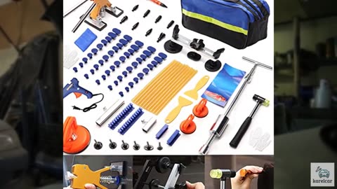 Jerbor 97PCS Car Dent Puller Kit, Paintless Dent Repair Kit with Golden Lifter,