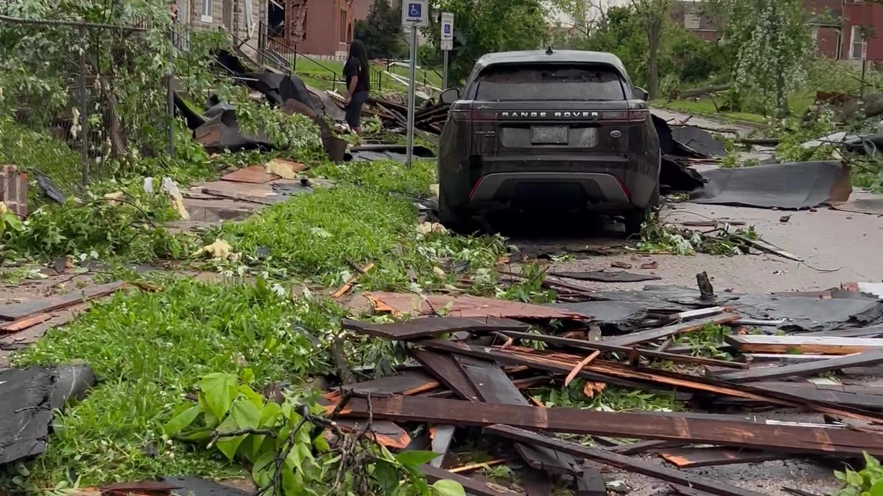 Destruction from Tornado in St. Louis