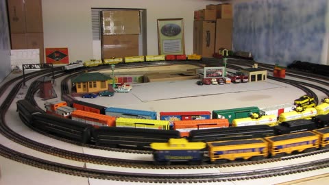 Pre 4th special, track switching, in the dark, some big engines, 1 small one