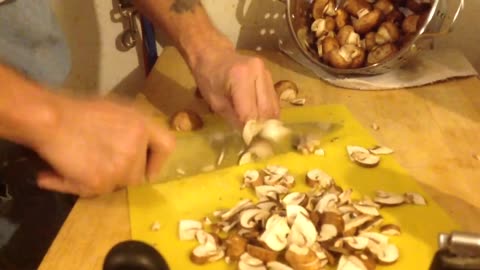 cutting shrooms quickly