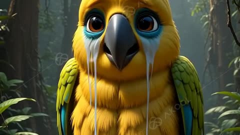 Parrots are crying
