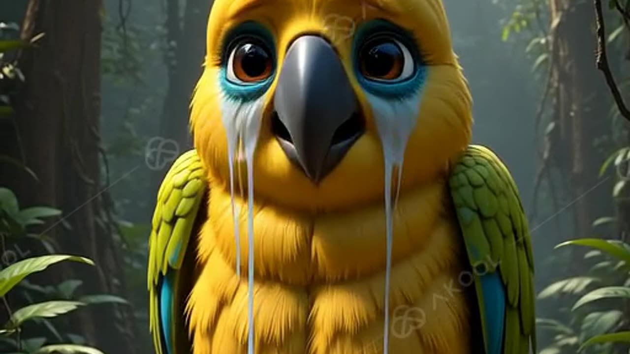 Parrots are crying