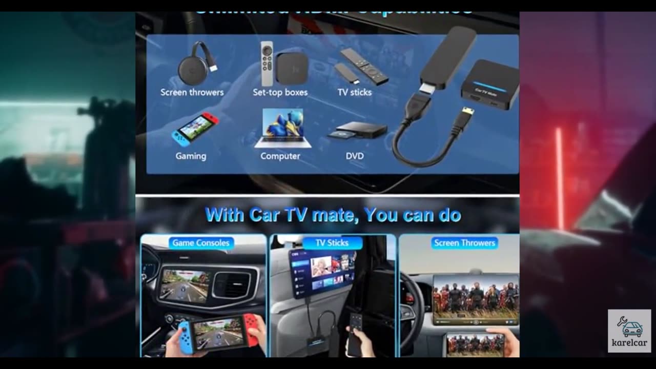 MTAKYA Car TV Mate Pro & Wireless CarPlay HDMI Multimedia Adapter for OEM Wired