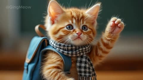 Tiny Cat_s First Day at School