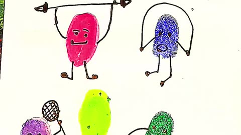 Finger painting art 👆#fingerprint #creative #shorts #drawingforkids #art #drawing #youtubeshorts