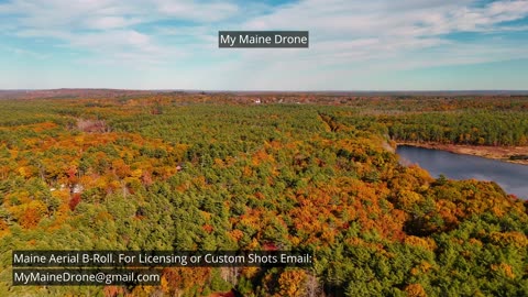 Maine B-Roll (No Sound): Fall Foliage at Lily Pond in New Gloucester, Maine Video 26
