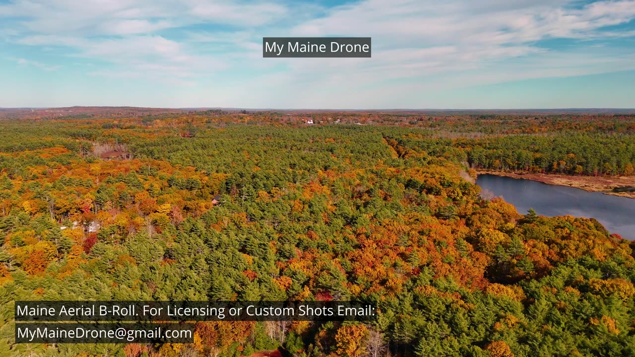 Maine B-Roll (No Sound): Fall Foliage at Lily Pond in New Gloucester, Maine Video 26