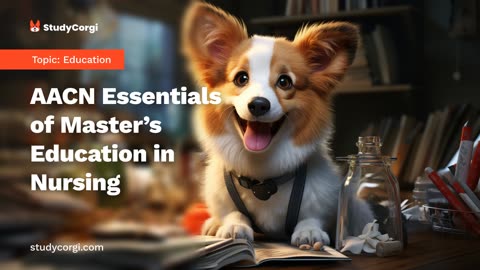 AACN Essentials of Master’s Education in Nursing - Research Paper Example