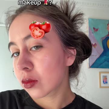 are you throwing tomatoes 🍅 🍅🍅🍅🍅🍅🍅#makeup #tomatogirl #tomatogirlmakeup #🍅 #fyp #beauty