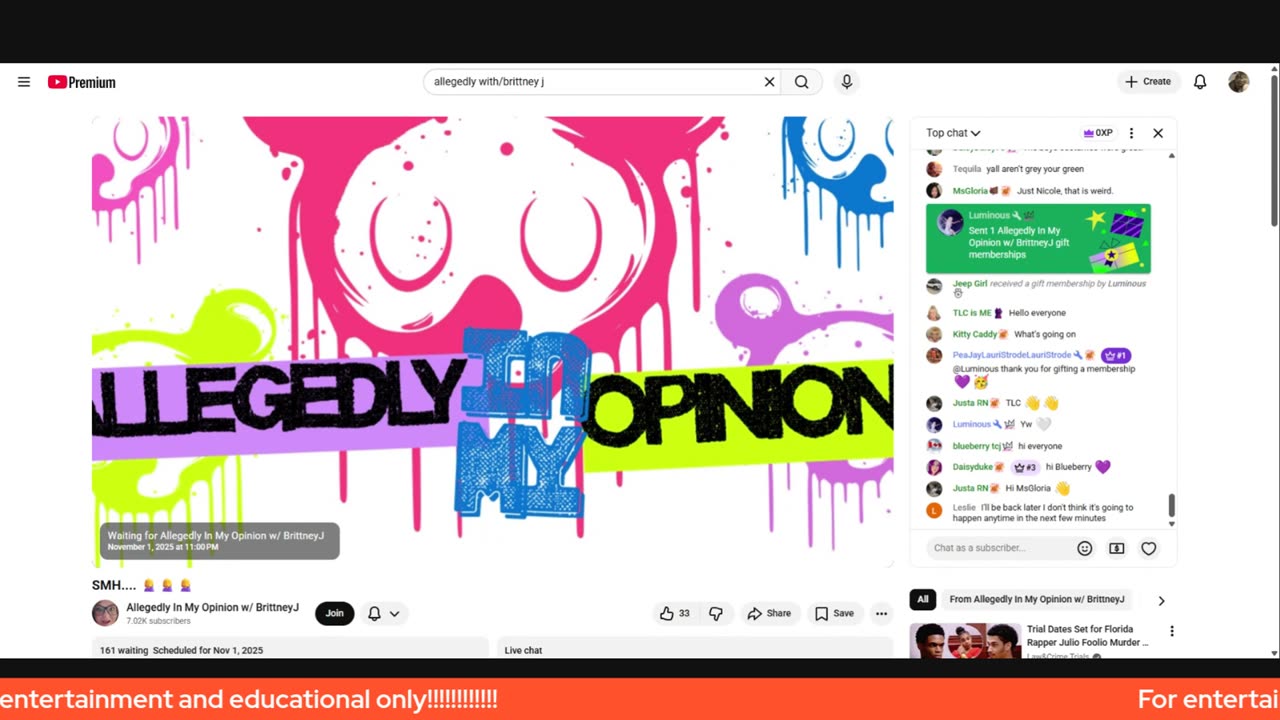 Streaming the Beej 11/1