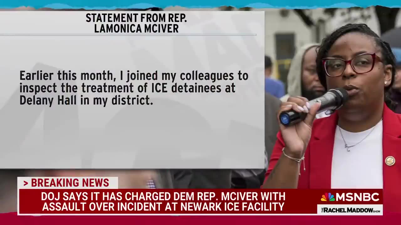DOJ says it has charged Rep. McIver over incident at Newark ICE facility