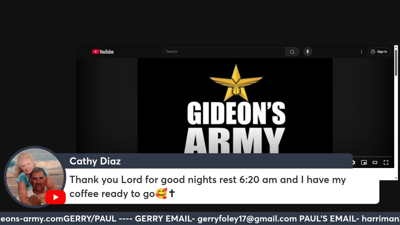 GIDEONS ARMY SAT LIVE 5/24/25 @ 930 AM EST