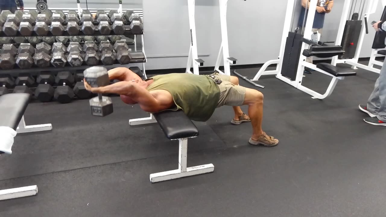 125 lb Dumbell Pullovers - Guess My Age