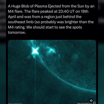 Plasma Flare - April 18th, 2025 (Solar Cycle 25)