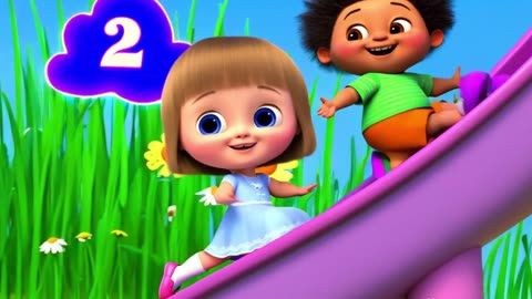 One Two Three Sing Along | Rhymes for Newborn Baby | Nursery Rhymes TV | Learn Numbers with Slide..