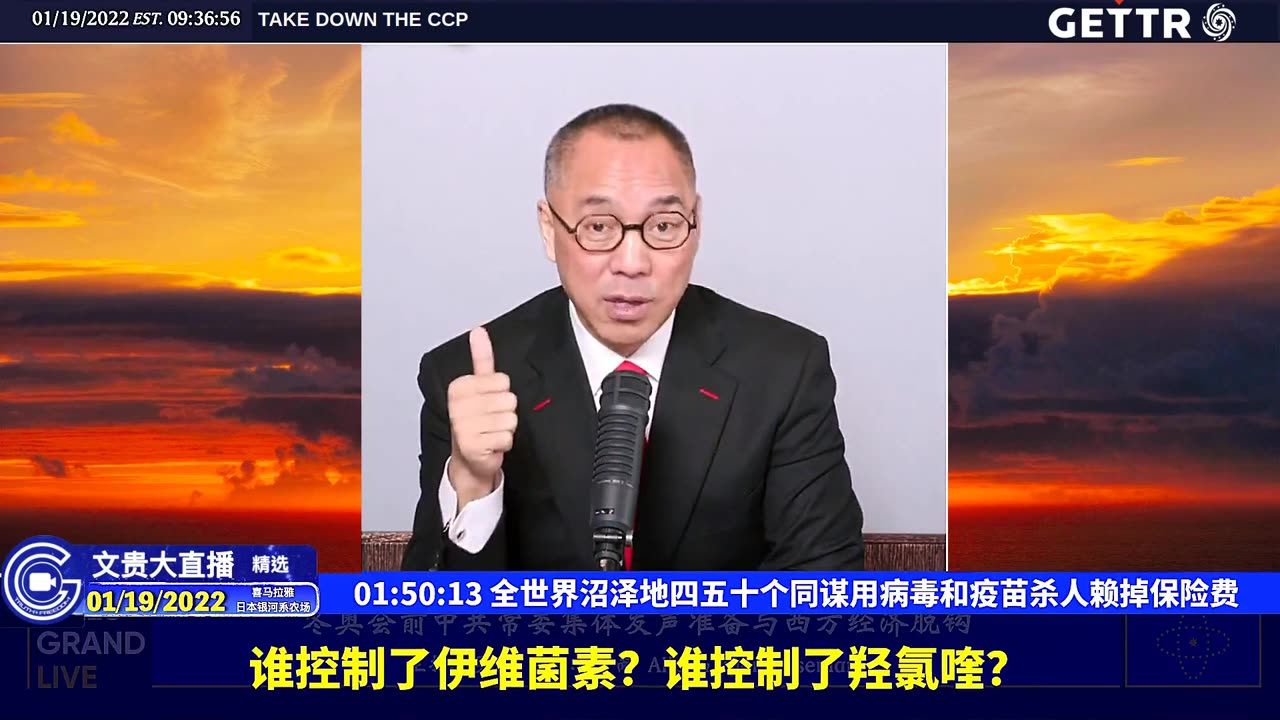 （三十五）全世界沼泽地四五十个同谋用病毒和疫苗杀人赖掉保险费【2022年01月19日文贵大直播精选】