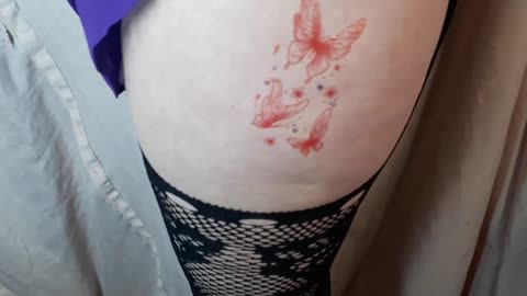 Butterflies in stars temporary tattoo sticker magic art design