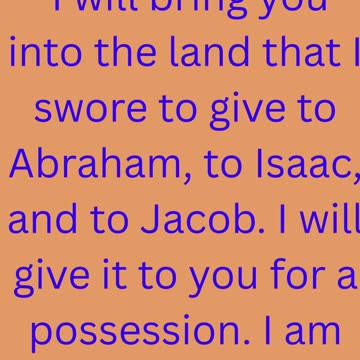 "The Lord's Covenant and Israel's Discouragement" exode 6:8,9 #shorts #youtube #ytshorts #jesus #yt