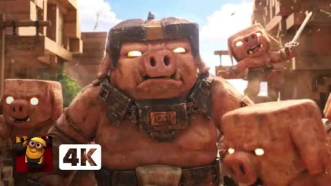 A Minecraft Movie (2025) 4K - Piglins Attack the Village _ Movieclips